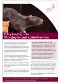 Policy briefing note: Charging for pest control services